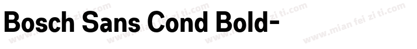 Bosch Sans Cond Bold字体转换